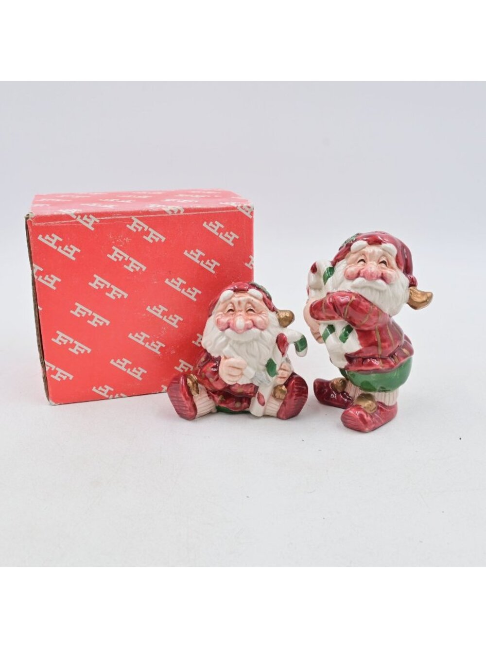Fitz and Floyd Old World Christmas Elves Salt & Pepper Shakers Vintage 1990